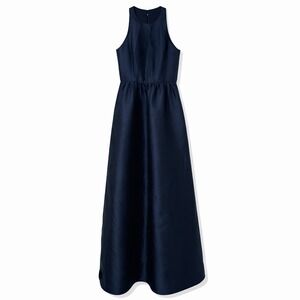 Alfred Sung Navy Formal Dress Size 0 Sleeveless A-Line Bridesmaid Wedding Guest